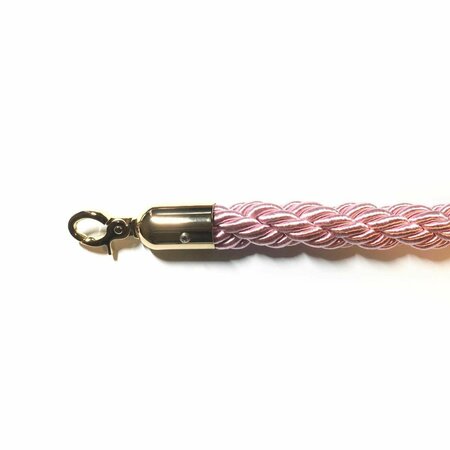 VIC CROWD CONTROL VIP Crowd Control  72 in. Braided Closable Hooks, Pink & Gold 1775
